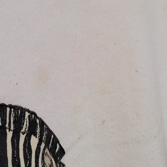 Vintage Sweatshirt Painted Animals Puff Paint Safari 80s Retro Name on Sleeve - Picture 2 of 12